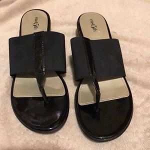 East 5th black sandals
